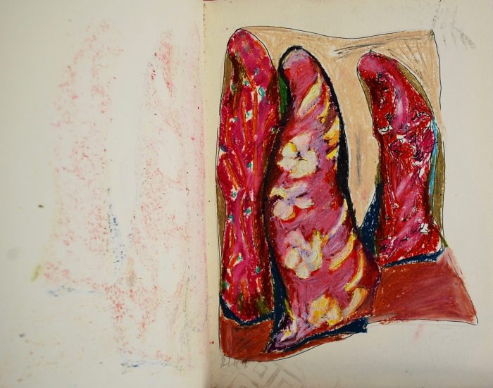 Auftakt zum Themenwechsel in meiner Malerei. Drei verschleierte Frauen im Süden Marokkos.