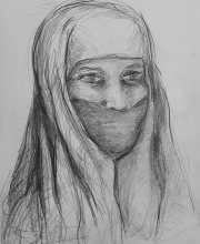 Verschleierte Frau, 1995