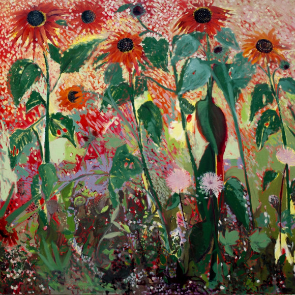 Rote Sonnenblumen, 2021